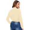 imageSweatyRocks Womens Casual Long Sleeve Solid Zip Up Coat Crop Bomber JacketApricot