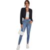 imageSweatyRocks Womens Casual Long Sleeve Solid Zip Up Coat Crop Bomber JacketBlack
