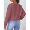 imageSweatyRocks Womens Casual Long Sleeve Solid Zip Up Coat Crop Bomber JacketDusty Pink