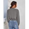 imageSweatyRocks Womens Casual Long Sleeve Solid Zip Up Coat Crop Bomber JacketGrey
