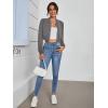 imageSweatyRocks Womens Casual Long Sleeve Solid Zip Up Coat Crop Bomber JacketGrey