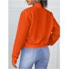 imageSweatyRocks Womens Casual Long Sleeve Solid Zip Up Coat Crop Bomber JacketOrange