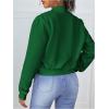 imageSweatyRocks Womens Casual Long Sleeve Solid Zip Up Coat Crop Bomber JacketSolid Green