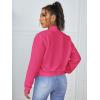 imageSweatyRocks Womens Casual Long Sleeve Solid Zip Up Coat Crop Bomber JacketSolid Hot Pink