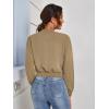 imageSweatyRocks Womens Casual Long Sleeve Solid Zip Up Coat Crop Bomber JacketSolid Khaki