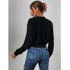 imageSweatyRocks Womens Casual Long Sleeve Solid Zip Up Coat Crop Bomber JacketSolid Plain Black