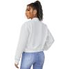 imageSweatyRocks Womens Casual Long Sleeve Solid Zip Up Coat Crop Bomber JacketWhite