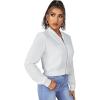 imageSweatyRocks Womens Casual Long Sleeve Solid Zip Up Coat Crop Bomber JacketWhite