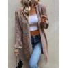 imageSweatyRocks Womens Color Block Long Sleeve Open Front Cardigan Sweater Knit Crop TopColorful
