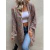 imageSweatyRocks Womens Color Block Long Sleeve Open Front Cardigan Sweater Knit Crop TopColorful