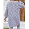 imageSweatyRocks Womens Color Block Long Sleeve Open Front Cardigan Sweater Knit Crop TopLilac Purple
