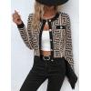 imageSweatyRocks Womens Elegant Button Down Soft Knit Cardigan Cropped Sweaters Jacket with PocketsApricot