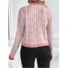 imageSweatyRocks Womens Elegant Button Down Soft Knit Cardigan Cropped Sweaters Jacket with PocketsPink