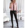 imageSweatyRocks Womens Elegant Button Down Soft Knit Cardigan Cropped Sweaters Jacket with PocketsPink