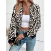 imageSweatyRocks Womens Leopard Print Jacket Zip Up Long Sleeve Bomber Jackets OutwearBeige