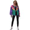 imageSweatyRocks Womens Zip Up Color Block Lightweight Jacket Patchwork Sport Windbreaker Jacket Coat OuterwearDark Green