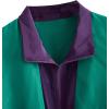 imageSweatyRocks Womens Zip Up Color Block Lightweight Jacket Patchwork Sport Windbreaker Jacket Coat OuterwearGreen Purple