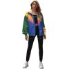 imageSweatyRocks Womens Zip Up Color Block Lightweight Jacket Patchwork Sport Windbreaker Jacket Coat OuterwearMint Blue