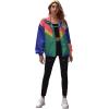 imageSweatyRocks Womens Zip Up Color Block Lightweight Jacket Patchwork Sport Windbreaker Jacket Coat OuterwearOlive Green