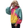 imageSweatyRocks Womens Zip Up Color Block Lightweight Jacket Patchwork Sport Windbreaker Jacket Coat OuterwearYellow