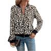 imageSweatyRocks Womens Leopard Print Jacket Zip Up Long Sleeve Bomber Jackets OutwearBeige