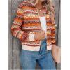 imageSweatyRocks Womens Boho Geo Print Bomber Jackets Zip Up Collar Long Sleeve Outerwear CoatsMulticolor