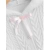 imageSweatyRocks Womens Button Down Long Sleeve Cable Knit Fuzzy Hooded Cardigan SweaterWhite