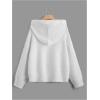 imageSweatyRocks Womens Button Down Long Sleeve Cable Knit Fuzzy Hooded Cardigan SweaterWhite