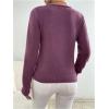 imageSweatyRocks Womens Button Down Long Sleeve Cardigans V Neck Casual Knit SweaterPurple