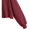 imageSweatyRocks Womens Casual Crewneck Raglan Long Sleeve Ribbed Knit Crop Top Cropped SweaterBurgundy