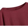 imageSweatyRocks Womens Casual Crewneck Raglan Long Sleeve Ribbed Knit Crop Top Cropped SweaterBurgundy
