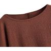 imageSweatyRocks Womens Casual Crewneck Raglan Long Sleeve Ribbed Knit Crop Top Cropped SweaterCoffee
