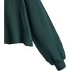 imageSweatyRocks Womens Casual Crewneck Raglan Long Sleeve Ribbed Knit Crop Top Cropped SweaterDeep Green