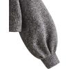 imageSweatyRocks Womens Casual Crewneck Raglan Long Sleeve Ribbed Knit Crop Top Cropped SweaterGrey
