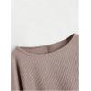imageSweatyRocks Womens Casual Crewneck Raglan Long Sleeve Ribbed Knit Crop Top Cropped SweaterMocha Brown