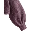 imageSweatyRocks Womens Casual Crewneck Raglan Long Sleeve Ribbed Knit Crop Top Cropped SweaterRedwood