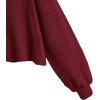 imageSweatyRocks Womens Casual Crewneck Raglan Long Sleeve Ribbed Knit Crop Top Cropped SweaterRose Red