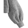 imageSweatyRocks Womens Casual Crewneck Raglan Long Sleeve Ribbed Knit Crop Top Cropped SweaterSolid Grey