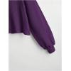 imageSweatyRocks Womens Casual Crewneck Raglan Long Sleeve Ribbed Knit Crop Top Cropped SweaterViolet Purple