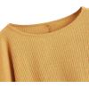 imageSweatyRocks Womens Casual Crewneck Raglan Long Sleeve Ribbed Knit Crop Top Cropped SweaterYellow