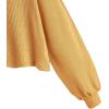 imageSweatyRocks Womens Casual Crewneck Raglan Long Sleeve Ribbed Knit Crop Top Cropped SweaterYellow