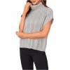 imageSweatyRocks Womens Casual Sleeveless Turtle Neck Sweater Vest Cable Knitted Solid Crop Tank TopApricot
