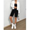 imageSweatyRocks Womens Lightweight Jackets Casual Basic Zip Up Cropped Bomber JacketWhite
