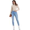 imageSweatyRocks Womens Long Sleeve Turtleneck Ribbed Knit Pullover Sweater TopBeige