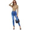 imageSweatyRocks Womens Long Sleeve Turtleneck Ribbed Knit Pullover Sweater TopKhaki