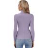 imageSweatyRocks Womens Long Sleeve Turtleneck Ribbed Knit Pullover Sweater TopLilac Purple