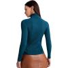 imageSweatyRocks Womens Long Sleeve Turtleneck Ribbed Knit Pullover Sweater TopSolid Blue