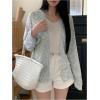 imageSweatyRocks Womens Open Front Lightweight Cardigans Long Sleeve Knitted Sweaters OutwearApricot