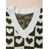 imageSweatyRocks Womens Sleeveless V Neck Knit Sweater Vest Houndstooth Crop Tank TopArmy Green