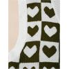 imageSweatyRocks Womens Sleeveless V Neck Knit Sweater Vest Houndstooth Crop Tank TopArmy Green